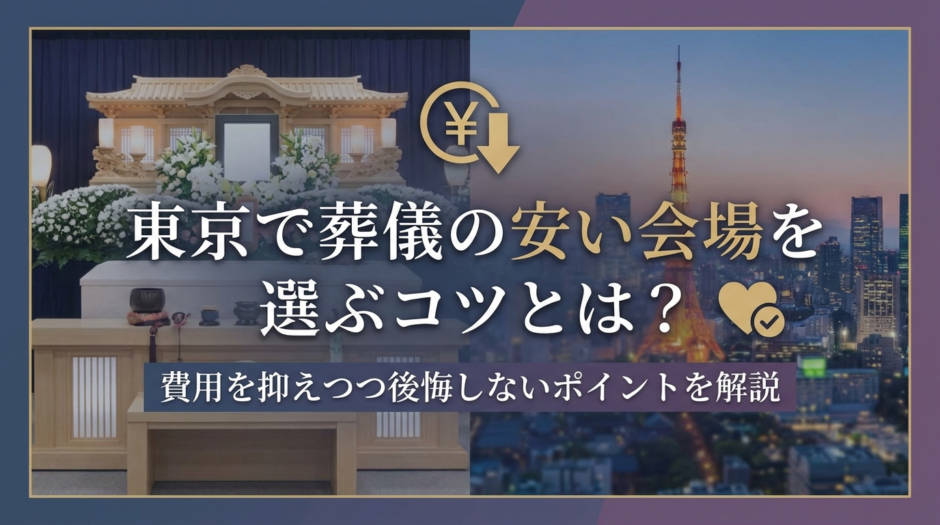 東京で葬儀の安い会場を選ぶコツとは？費用を抑えつつ後悔しないポイントを解説