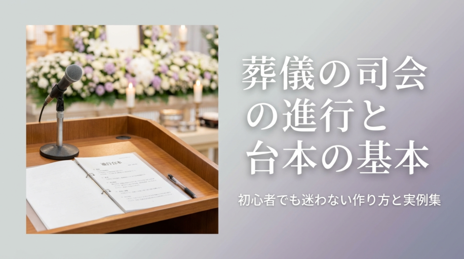 葬儀の司会の進行と台本の基本。初心者でも迷わない作り方と実例集