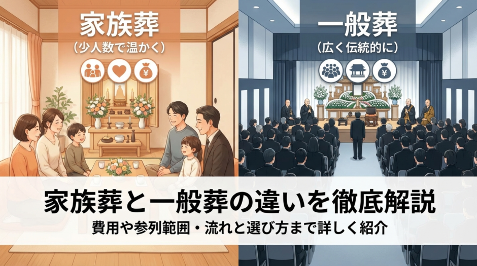 家族葬と一般葬の違いを徹底解説｜費用や参列範囲・流れと選び方まで詳しく紹介