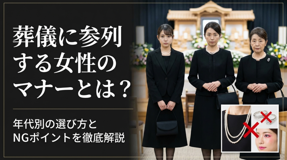 葬儀に参列する女性の服装マナーとは？年代別の選び方とNGポイントを徹底解説