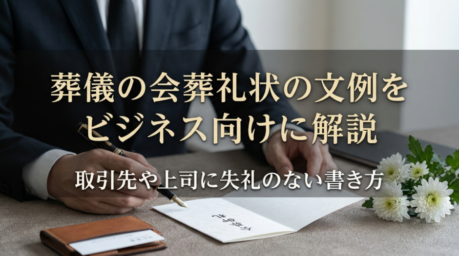 葬儀の会葬礼状の文例をビジネス向けに解説｜取引先や上司に失礼のない書き方