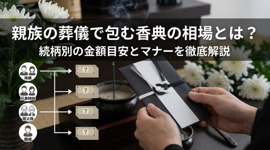 親族の葬儀で包む香典の相場とは？続柄別の金額目安とマナーを徹底解説
