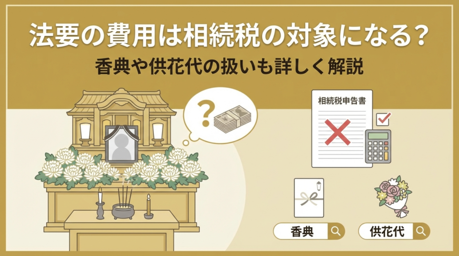 法要の費用は相続税の対象になる？香典や供花代の扱いも詳しく解説