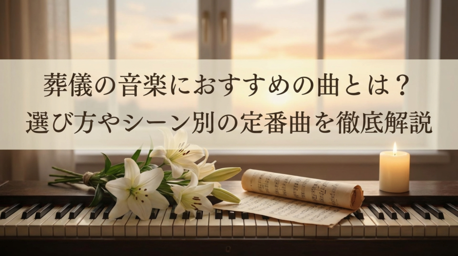 葬儀の音楽におすすめの曲とは？選び方やシーン別の定番曲を徹底解説