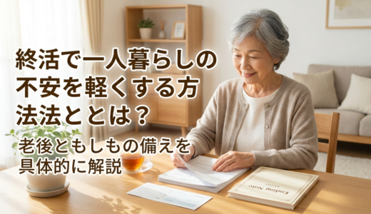 終活で一人暮らしの不安を軽くする方法とは？老後ともしもの備えを具体的に解説