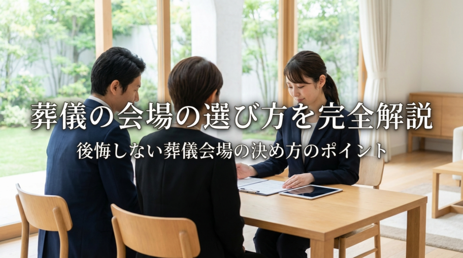 葬儀の会場の選び方を完全解説。後悔しない葬儀会場の決め方のポイント
