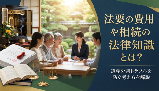 法要の費用や相続の法律知識とは？遺産分割トラブルを防ぐ考え方を解説