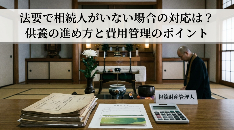 法要で相続人がいない場合の対応は？供養の進め方と費用管理のポイント