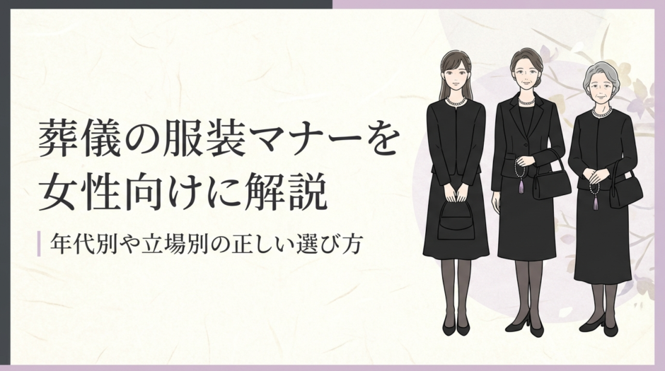 葬儀の服装マナーを女性向けに解説｜年代別や立場別の正しい選び方