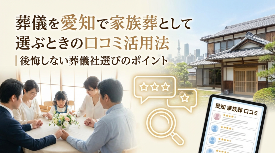 葬儀を愛知で家族葬として選ぶときの口コミ活用法｜後悔しない葬儀社選びのポイント