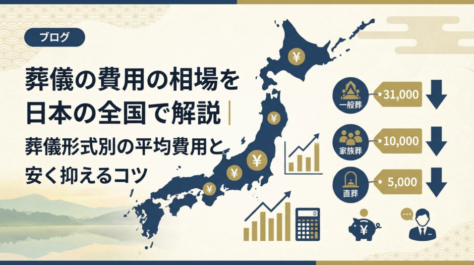 葬儀の費用の相場を日本の全国で解説｜葬儀形式別の平均費用と安く抑えるコツ