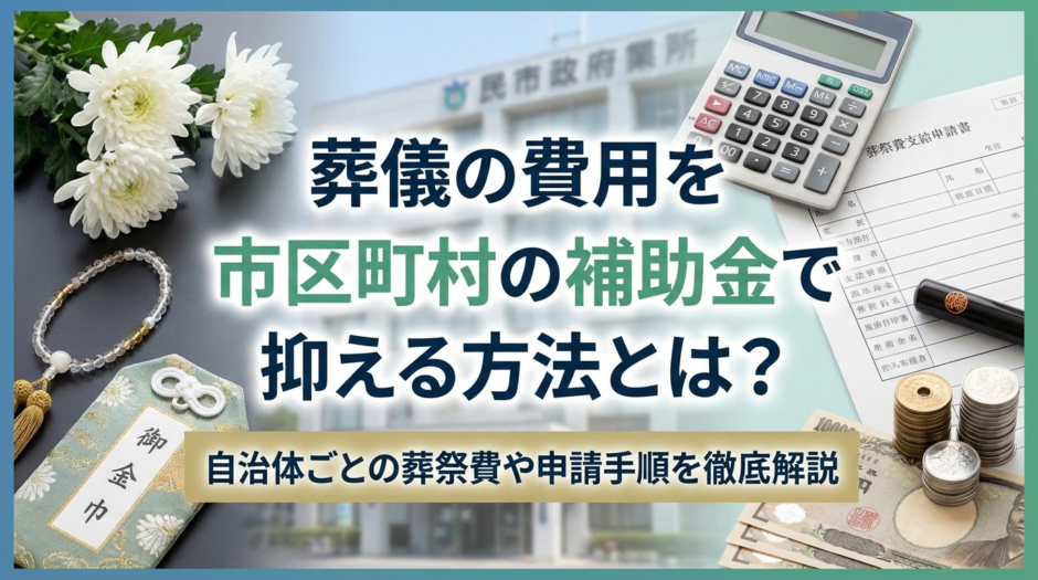 葬儀の費用を市区町村の補助金で抑える方法とは？自治体ごとの葬祭費や申請手順を徹底解説