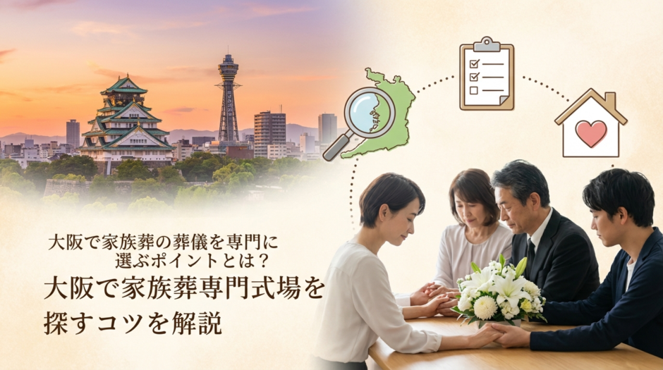 大阪で家族葬の葬儀を専門に選ぶポイントとは？大阪で家族葬専門式場を探すコツを解説