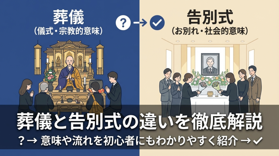 葬儀と告別式の違いを徹底解説｜意味や流れを初心者にもわかりやすく紹介