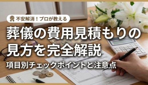 葬儀の費用見積もりの見方を完全解説｜項目別チェックポイントと注意点