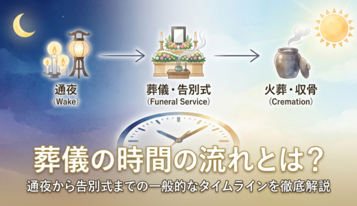 葬儀の時間の流れとは？通夜から告別式までの一般的なタイムラインを徹底解説