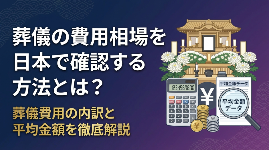 葬儀の費用相場を日本で確認する方法とは？葬儀費用の内訳と平均金額を徹底解説