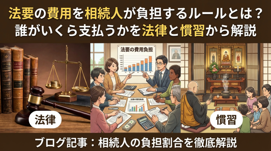 法要の費用を相続人が負担するルールとは？誰がいくら支払うかを法律と慣習から解説