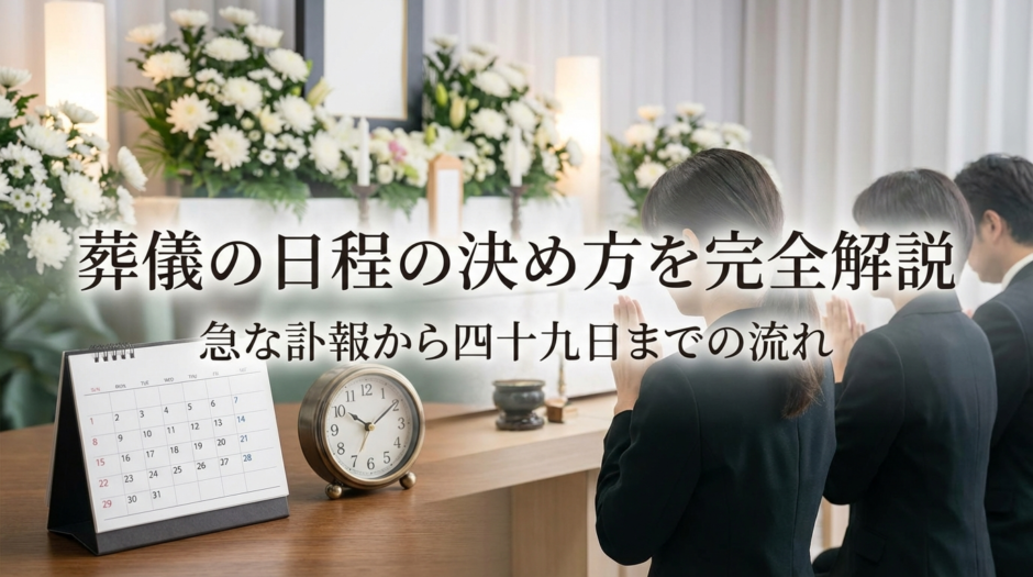 葬儀の日程の決め方を完全解説｜急な訃報から四十九日までの流れ
