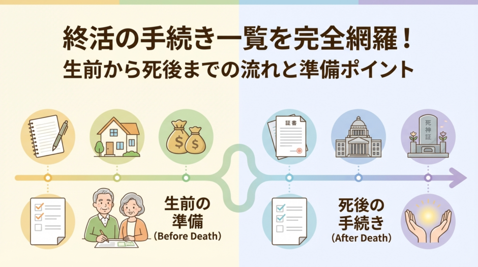 終活の手続き一覧を完全網羅！生前から死後までの流れと準備ポイント