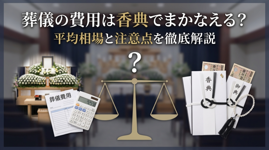 葬儀の費用は香典でまかなえる？平均相場と注意点を徹底解説