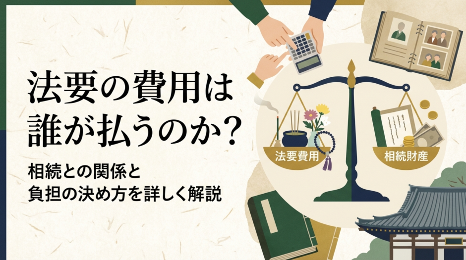 法要の費用は誰が払うのか？相続との関係と負担の決め方を詳しく解説