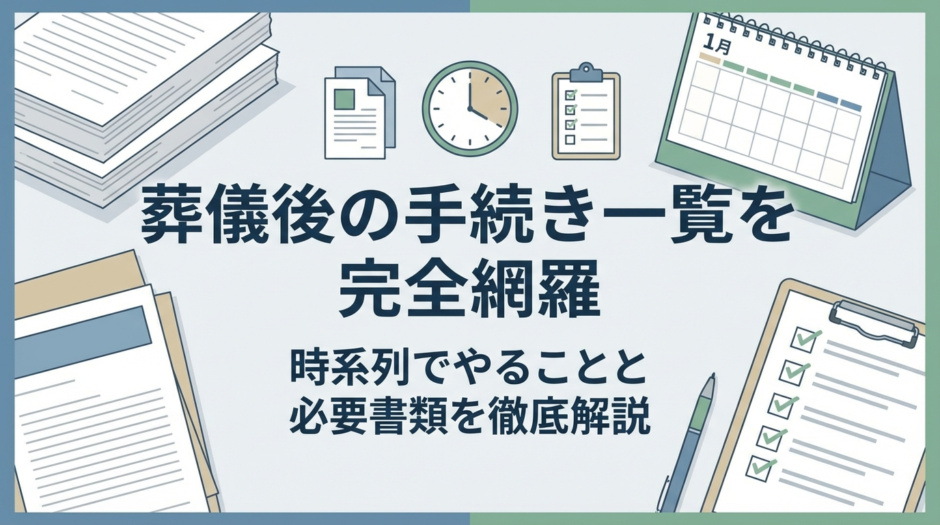 葬儀後の手続き一覧を完全網羅｜時系列でやることと必要書類を徹底解説