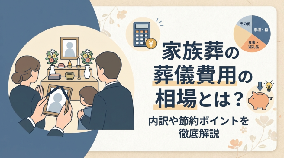 家族葬の葬儀費用の相場とは？内訳や節約ポイントを徹底解説