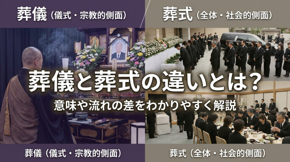 葬儀と葬式の違いとは？意味や流れの差をわかりやすく解説