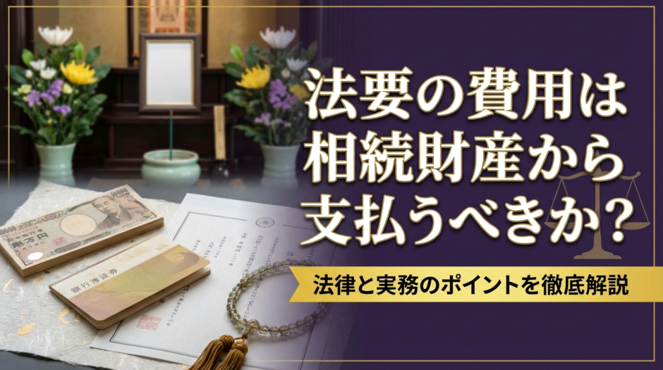 法要の費用は相続財産から支払うべきか？法律と実務のポイントを徹底解説