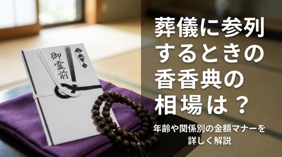 葬儀に参列するときの香典の相場は？年齢や関係別の金額マナーを詳しく解説