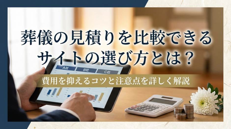 葬儀の見積りを比較できるサイトの選び方とは？費用を抑えるコツと注意点を詳しく解説