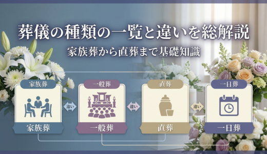 葬儀の種類の一覧と違いを総解説｜家族葬から直葬まで基礎知識