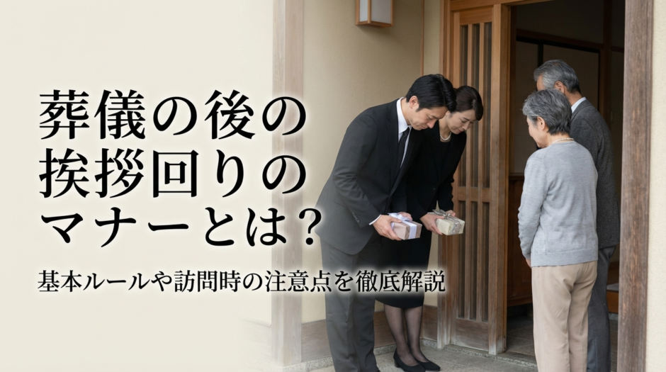葬儀の後の挨拶回りのマナーとは？基本ルールや訪問時の注意点を徹底解説