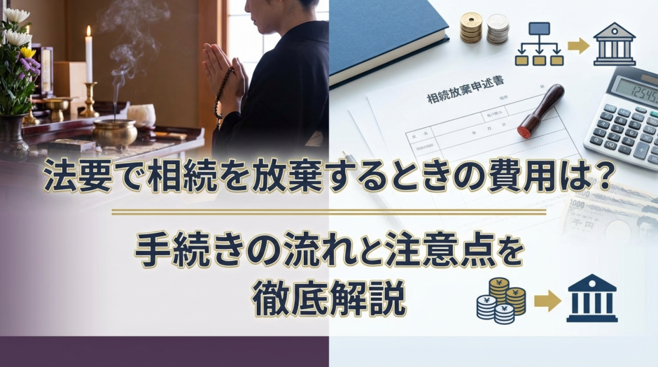 法要で相続を放棄するときの費用は？手続きの流れと注意点を徹底解説