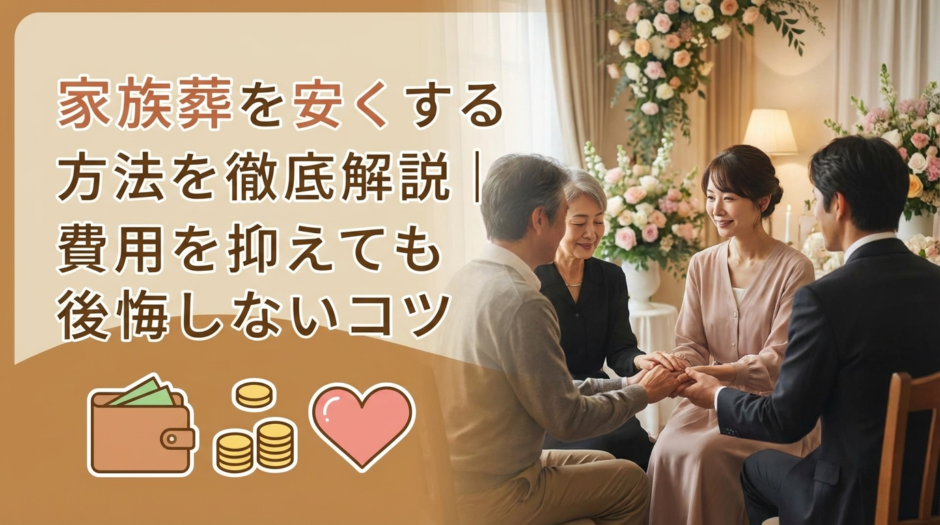 家族葬を安くする方法を徹底解説｜費用を抑えても後悔しないコツ