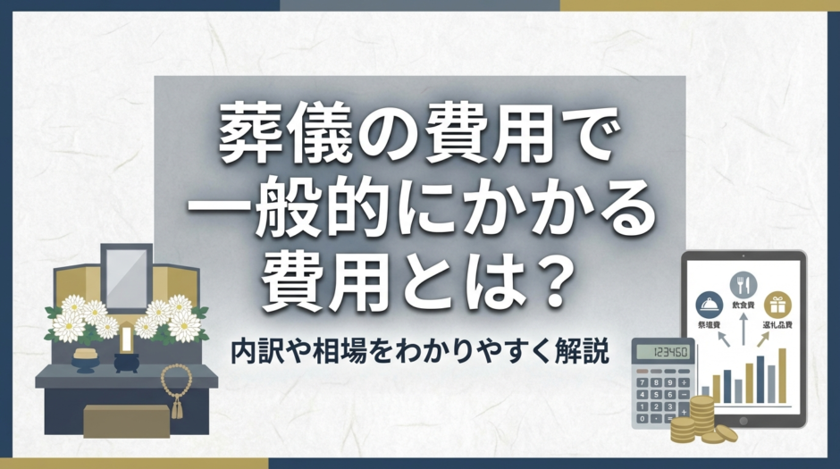葬儀の費用で一般的にかかる費用とは？内訳や相場をわかりやすく解説