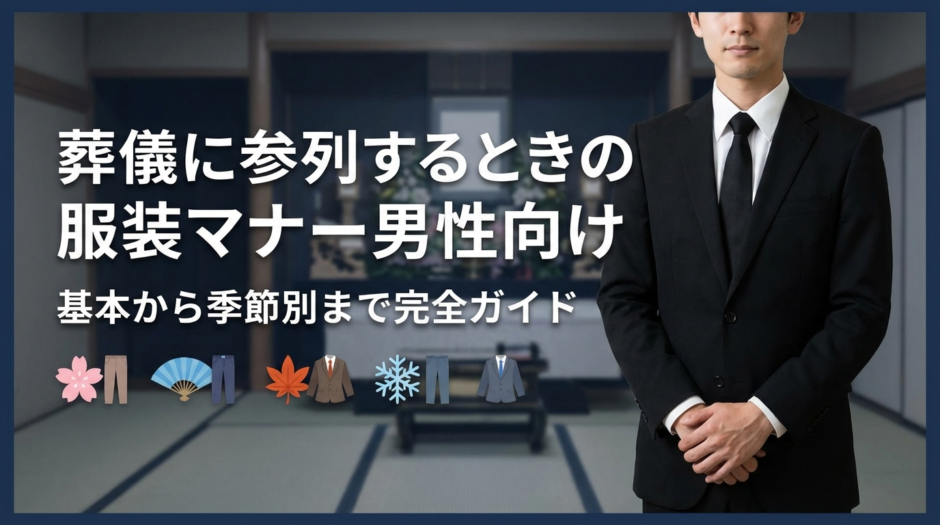 葬儀に参列するときの服装マナー男性向け｜基本から季節別まで完全ガイド