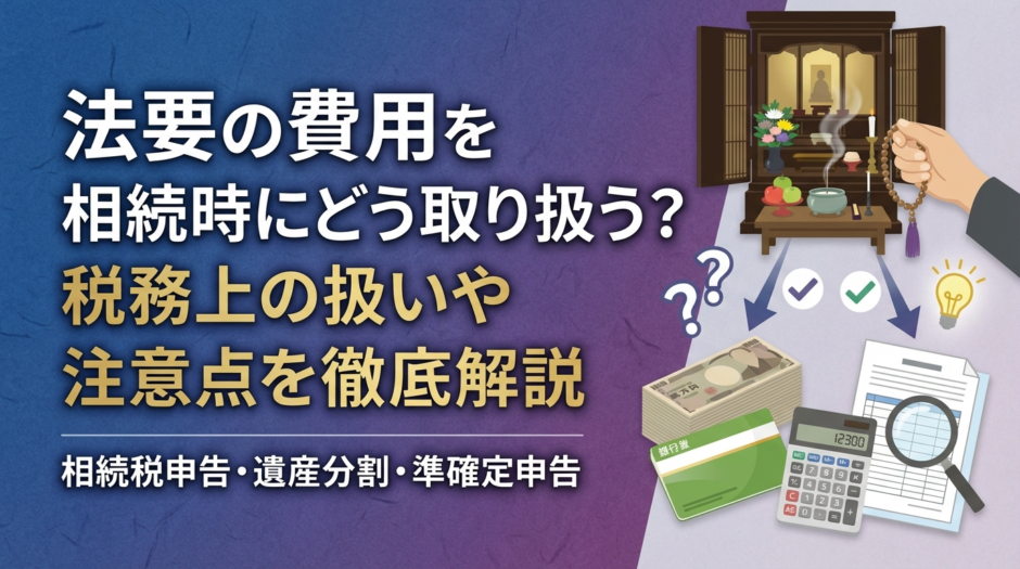 法要の費用を相続時にどう取り扱う？税務上の扱いや注意点を徹底解説